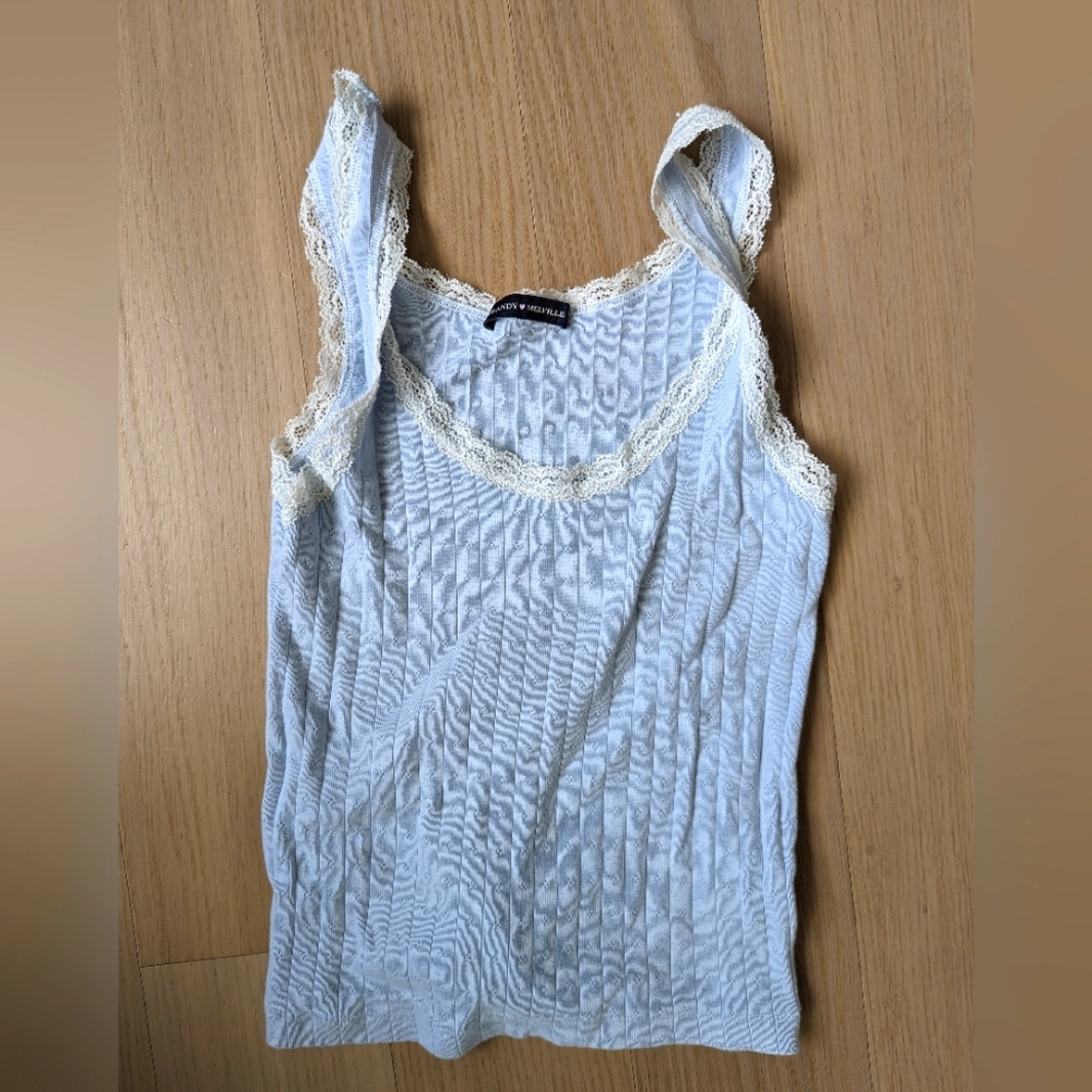 Brandy Melville knit tank with lace sides